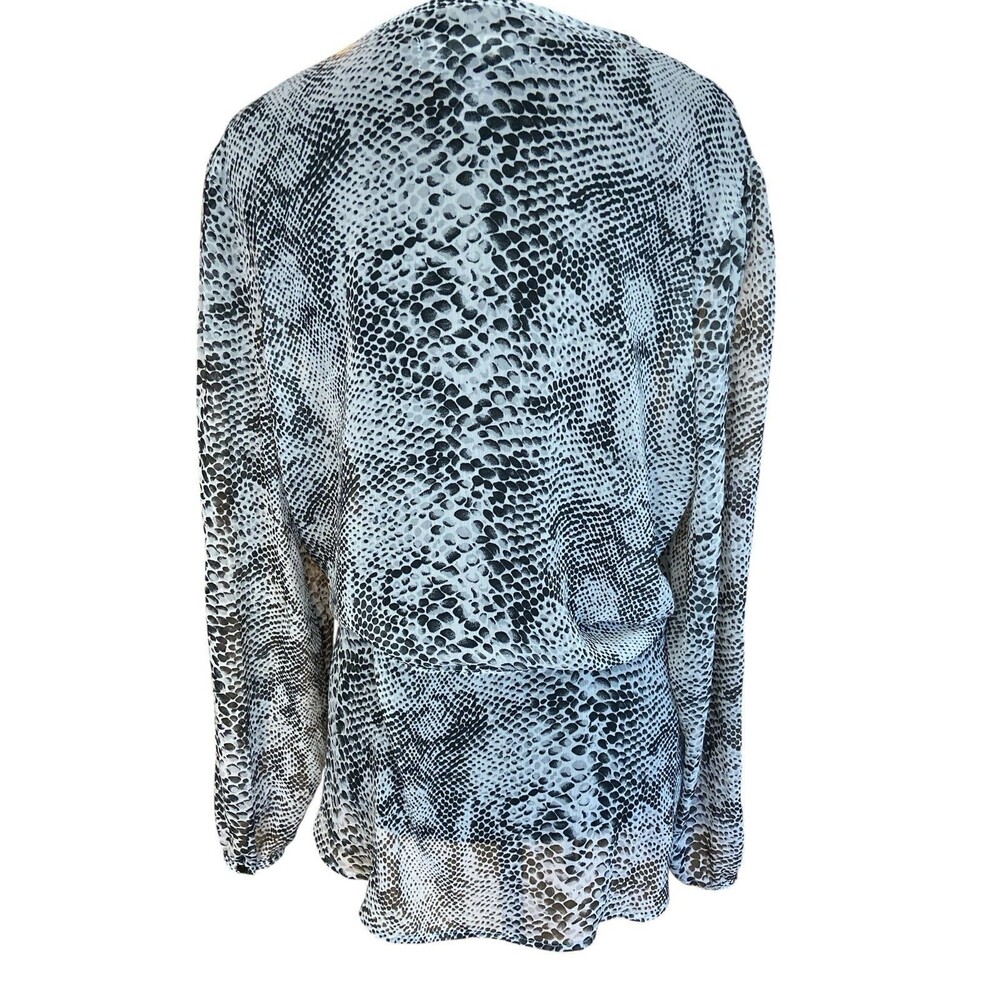 Susan Graver Women's Printed Liquid Knit Top M Long Sleeve - Picture 10 of 11